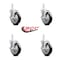 Service Caster 5 Inch Black Poly Wheel Swivel 3/4 Inch Square Stem Caster Set with Brake SCC SCC-SQ20S514-PPUB-BLK-TLB-34-4 - alternate 3